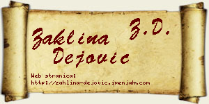 Žaklina Dejović vizit kartica